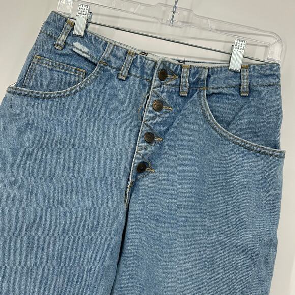 VTG 80s women's GUESS Georges Marciano button‎ fly high waisted denim mom jeans - Picture 2 of 6